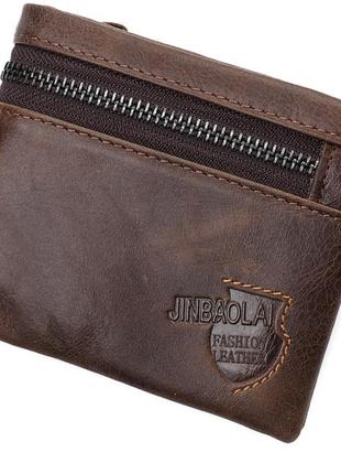 Чоловічий класичний гаманець портмоне натуральна шкіра коричневий гаманець для чоловіків зі шкіри3 фото
