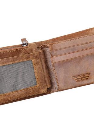 Чоловічий класичний гаманець портмоне натуральна шкіра коричневий гаманець для чоловіків зі шкіри7 фото
