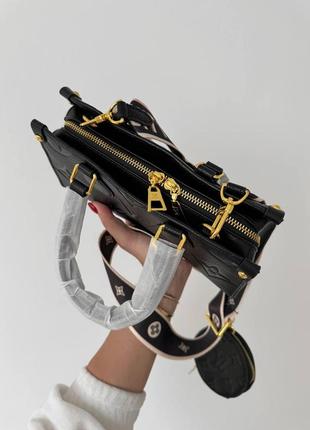 Сумка женская в стиле louis vuitton onthego east west black 1:1 высочайшее качество4 фото