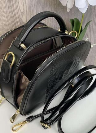 Женская мини сумочка клатч рептилия черная, маленькая полукруглая сумка под рептилию8 фото