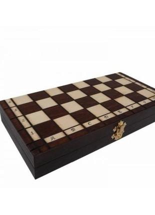 Шахматы madon роял міні коричневый, бежевый 28х28см md1521 фото