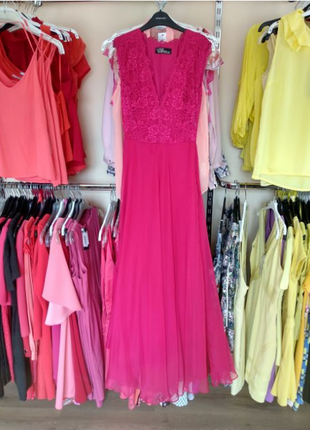 Вечернее платье макси платье лаврепаблик оригинал love republic шифон шифоновая малина