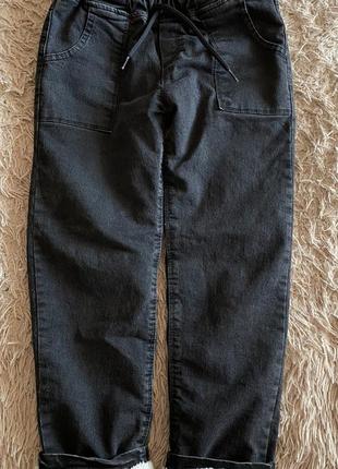 Утепленные джинсы с подкладкой из махры1 фото