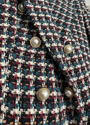 Текстурный двубортный пиджак zara5 фото