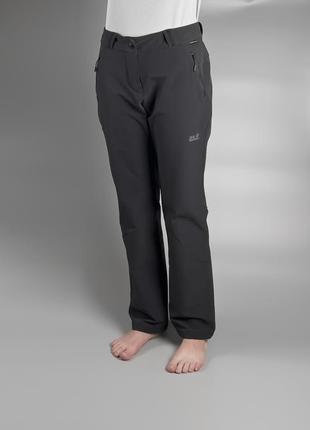Женские утепленные софтшевые брюки jack wolfskin flex shield softshell pants1 фото