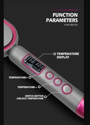 Електричний гребінець випрямляч для волосся + олія ionic 60w d...5 фото