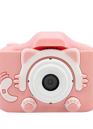 Дитячий цифровий фотоапарат smart kids котик розовий