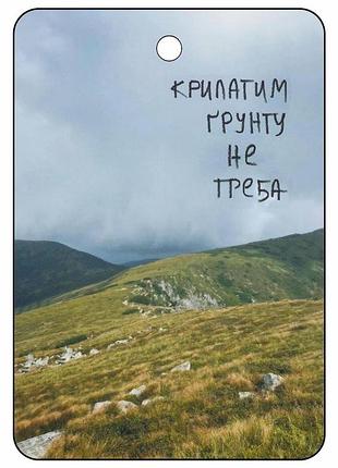 Ароматизатор в машину картонная подвеска пахучка в авто "горы карпаты"