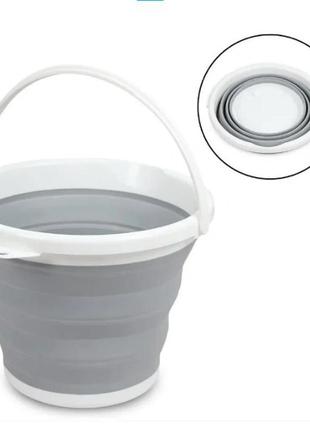 Ведро складное (круглое) folding bucket 10 л