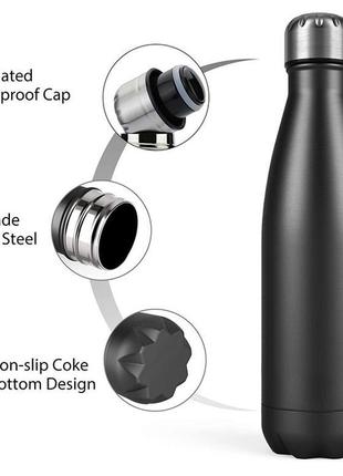 Спортивная термо бутылка для воды cola vacuum flask 500 мл.