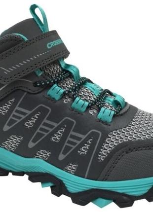 Осінні дитячі кросівки унісекс берюзові crossroad dusty mid на липучці