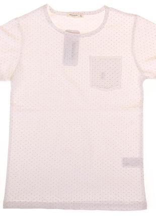 Натуральная хлопковая футболка для мальчика белый турция