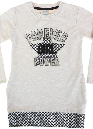 Праздничное натуральное платье для девочки с длинным рукавом бежевая меланжевая турция