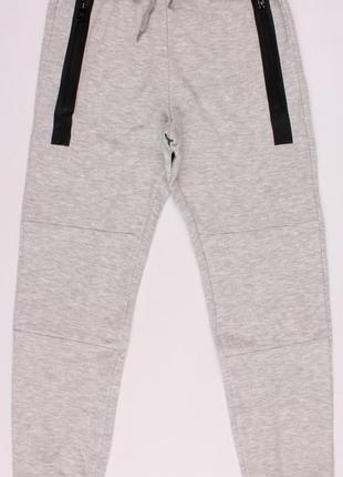 Якісні натуральні спортивні штани для дівчинки світло-сірі breeze туреччина р.128