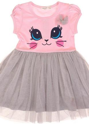 Качественное натуральное праздничное платье для девочки с коротким рукавом турция