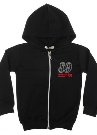 Качественная натуральная спортивная кофта для мальчика с капюшоном на молнии турция