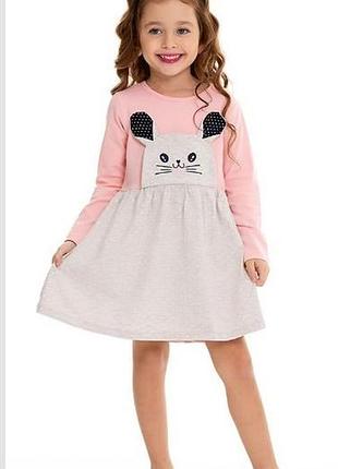 Якісна бавовняна сукня для дівчинки з довгим рукавом туреччина