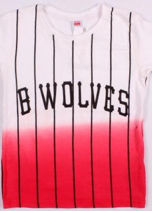 Футболка для хлопчика біла з червоним та написом boinc туреччи...