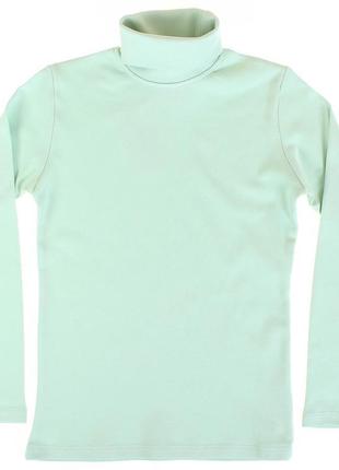 Якісна натуральна водолазка гольф для дівчинки бавовняна з довгою горловиною м'ятний туреччина