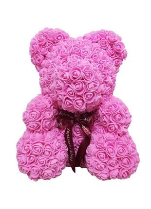 Ведмедик із 3d троянд подарунок дівчині мамі дитині