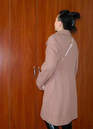 Пальто жіноче колір пудра брудно-рожевий розмір 46-4810 фото