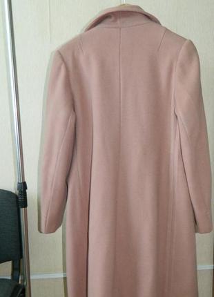 Пальто жіноче колір пудра брудно-рожевий розмір 46-485 фото
