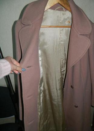 Пальто жіноче колір пудра брудно-рожевий розмір 46-484 фото