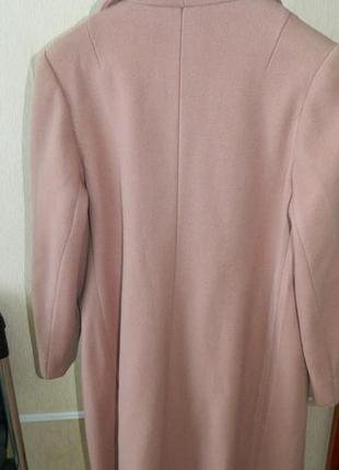 Пальто жіноче колір пудра брудно-рожевий розмір 46-486 фото