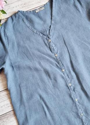 Итальянская льняная рубашка туника платье2 фото