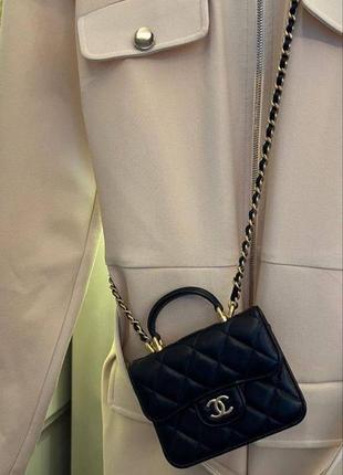 Маленькая роскошная сумочка в стиле chanel flap3 фото