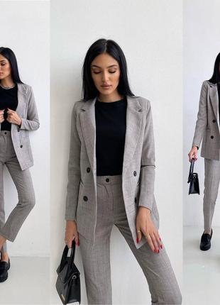 Женский классический брючный костюм двойка, классический костюм двуйка брючинный