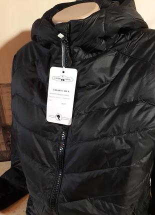 Надлегка куртка пуховик (качиний пух) з капюшоном сһеггу сһіск (різні кольори), р. s,m,l.3 фото