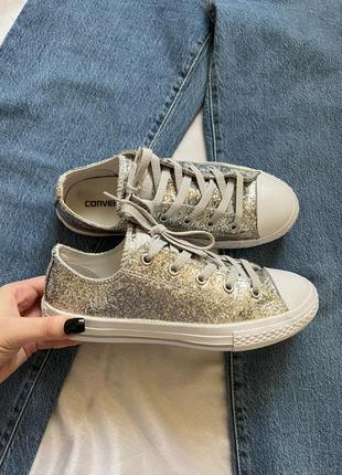 Блестящие кеды converse3 фото