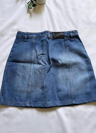 Стильная джинсовая юбка на пуговицах/трапеция h&m 2