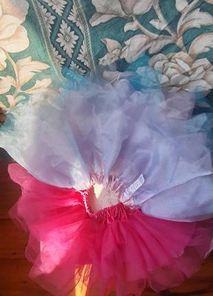 Дитяча спідниця костюм квітка метелик фея танці хореографія3 фото