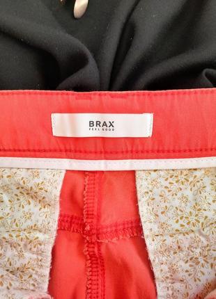 Бриджи кораллового цвета от бренда brax, коттон3 фото