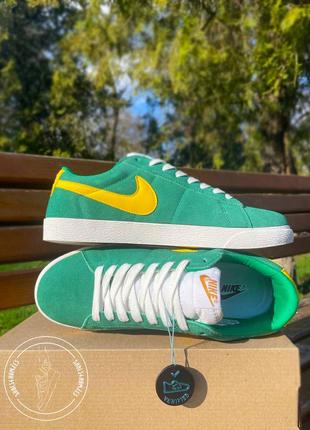 Кросівки чоловічі яскраві nike blazer low pro green зелені4 фото