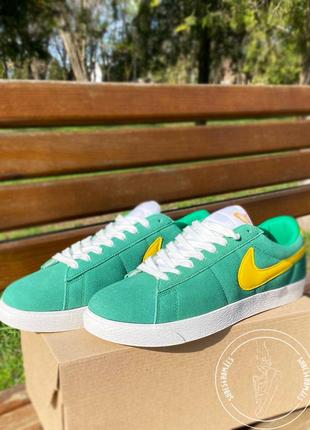 Кросівки чоловічі яскраві nike blazer low pro green зелені6 фото