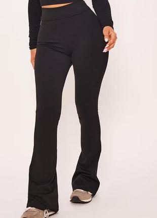 Черные брюки клеш женские р.2xs-xs plt1 фото