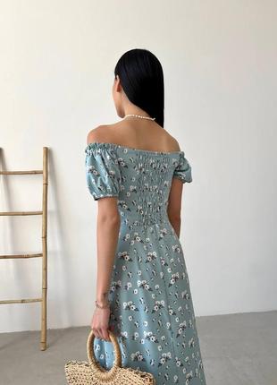 Вишукана сукня міді з розрізом4 фото
