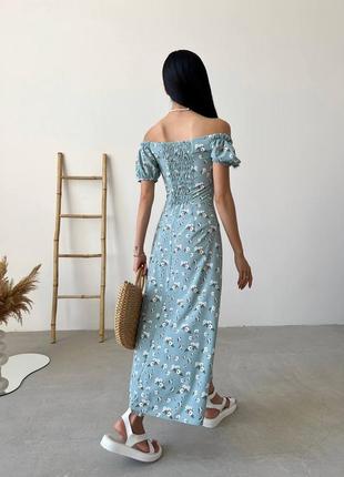 Вишукана сукня міді з розрізом5 фото