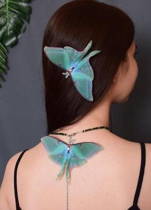 Кулон на спину с бабочкой , чокер колье для открытой спины , уникальное украшение
