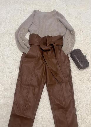 Брюки кожи зам