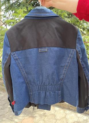 Джинсовый пиджак куртка косуха андре тан2 фото