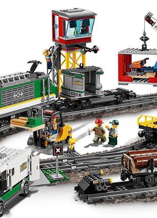 Конструктор lego city вантажний поїзд (60198)4 фото