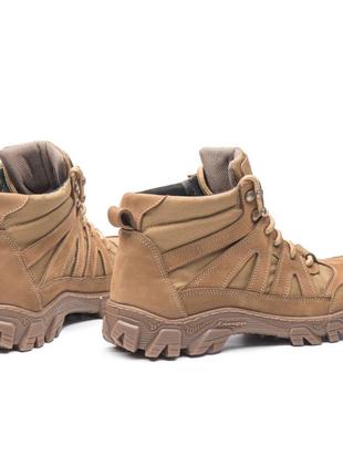 Тактичні чоловічі черевики койот,весняні,осінні,літні,шкіра кордура на літо,воєнні короткі черевики5 фото