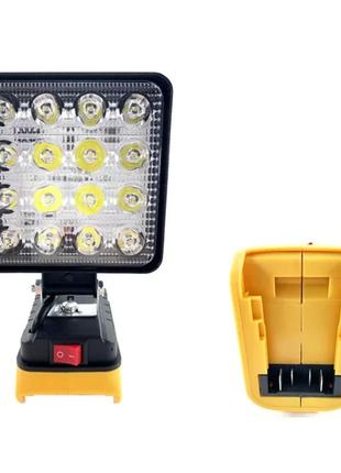 Ліхтар світлодіодний акумуляторний dewalt 18v li-ion battery led жовтий (sv3785)