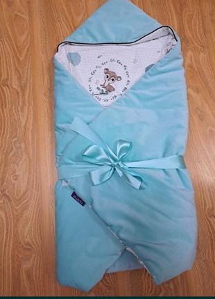 Новый конверт одеяло на выписку бемби