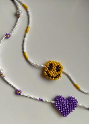 Ожерелье , чокер , бусы  из бисера1 фото