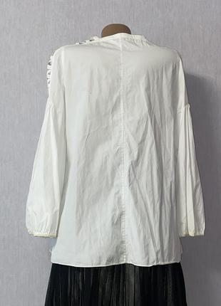 Givenchy белая коттоновая рубашка блуза4 фото